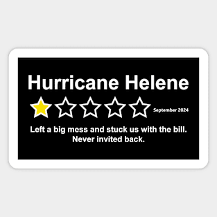 Hurricane Helene One Star Review Magnet